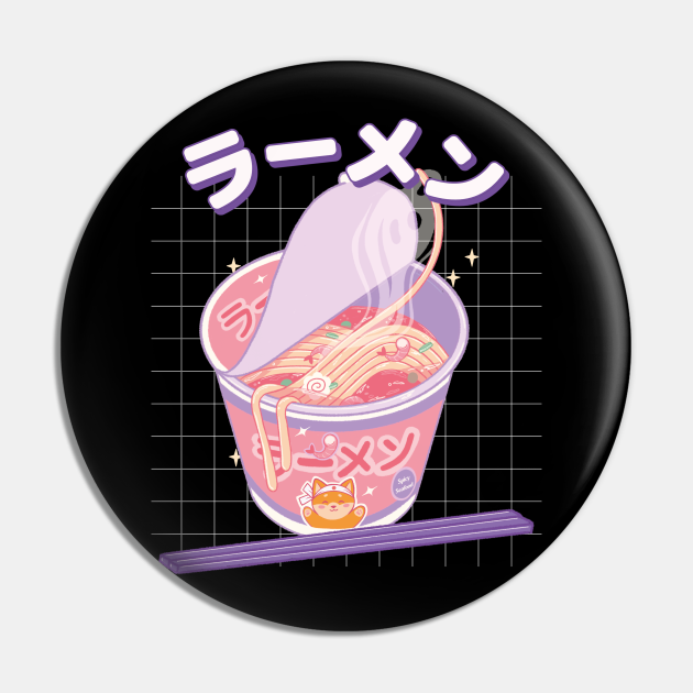 Japanese Instant Ramen Shiba Inu Anime Food Aesthetic - Ramen - Pin | TeePublic Japanese Instant Ramen Shiba Inu Anime Food Aesthetic - Ramen - Pin | TeePublic