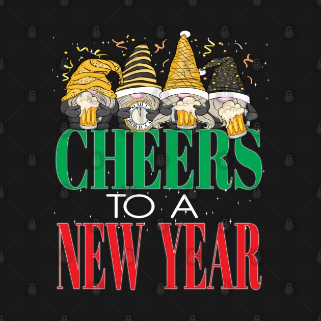 Fun Happy New Year's Eve Cheers to a New Year Gnomes Beers by Envision Styles