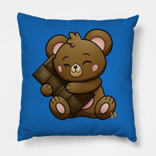 sweet milk chocolate teddy Pillow