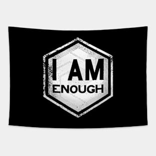 I AM Enough - Affirmation - White Tapestry