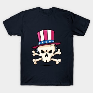 Grateful Dead / U.S. Blues / Uncle Sam Skeleton T-Shirt White / S