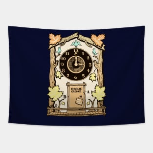 Vintage Charlie Cuckoo Clock Tapestry