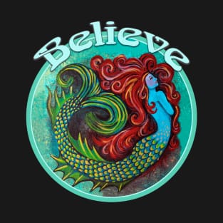 Believe Mermaid Painting T-Shirt