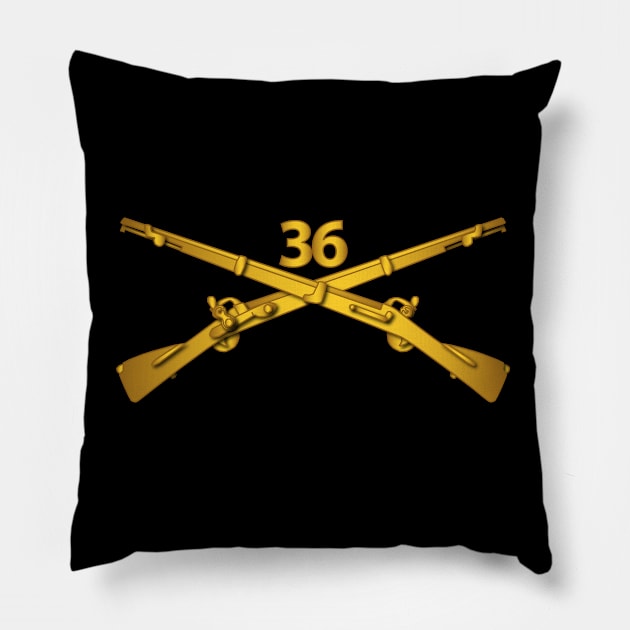 36th Infantry Regiment Branch wo Txt Pillow by twix123844