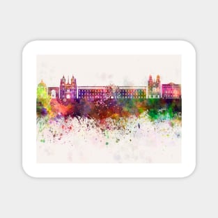 Dijon skyline in watercolor background Magnet