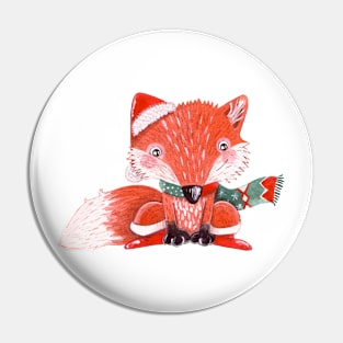 Chrismas Fox Pin