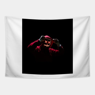 Red Neon mask Tapestry