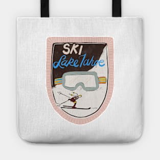 Ski Lake Tahoe| retro patch |Skier gift|Ski goggles Tote