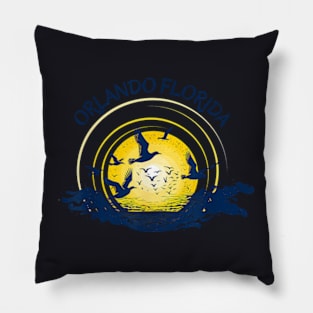 Orlando Florida Vacation Beach Family Matching Group Pillow