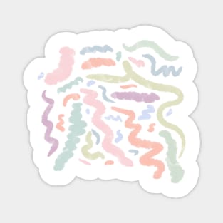 Pastel Watercolor Squiggles Magnet