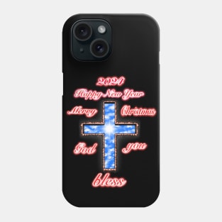 Jesus Christ cross holy cross merry Christmas and happy new year god bless you Phone Case