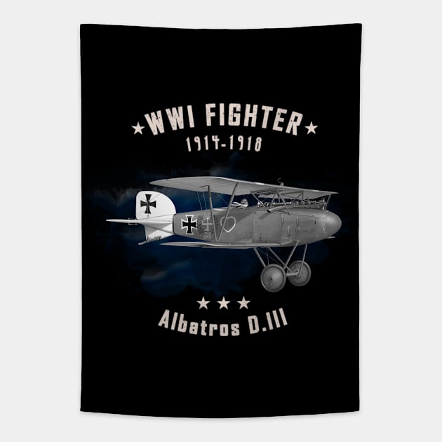 Albatros WWI Fighter aircraft Tapestry by Jose Luiz Filho