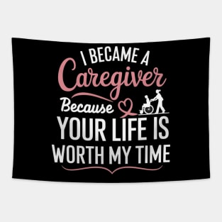 Caregiver Art For Men Women Medical Health Worker Caregiver Tapestry