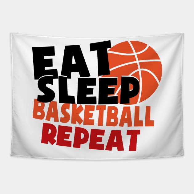 Eat sleep basketball repeat - basketball lover Tapestry by artdise