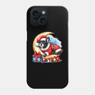 French Bulldog On The Moon Christmas Phone Case