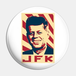 JFK Retro Propaganda Pin