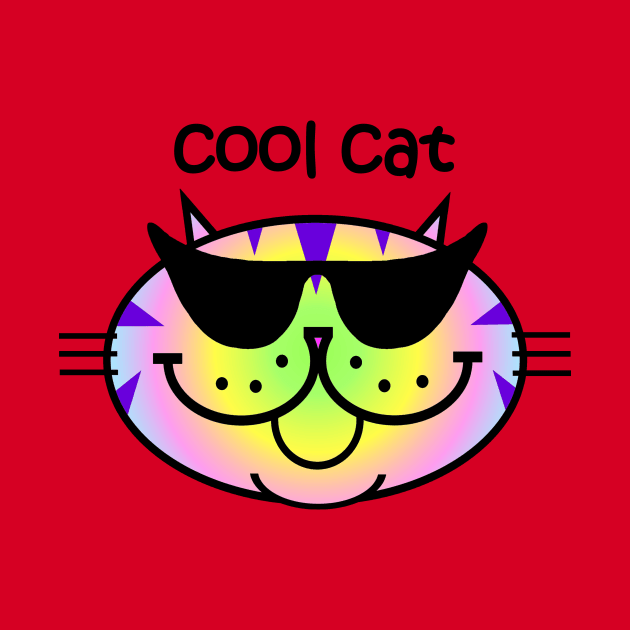 Cool Cat 2 - Rainbow Tabby by RawSunArt