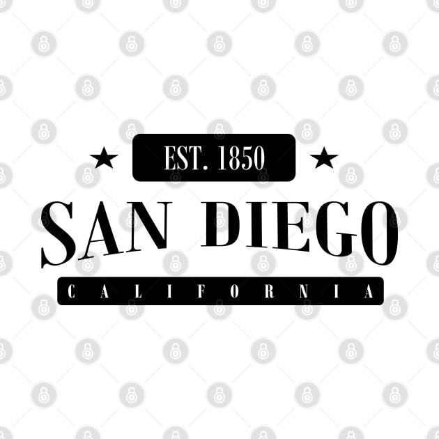 San Diego Est. 1850 Standard Black by MistahWilson