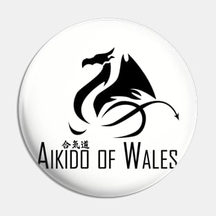 Aikido of Wales (Black) Pin