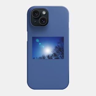 Sun Shining Above Leafless Trees Phone Case