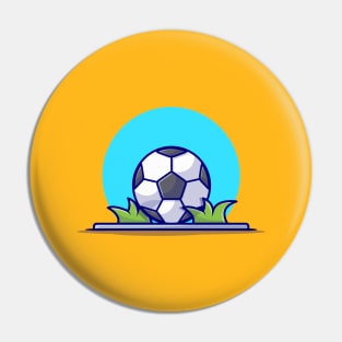 Soccer Ball With whistle Cartoon Vector Icon Illustration Pin