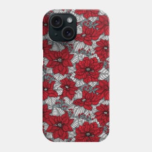 Poinsettia, Christmas pattern Phone Case