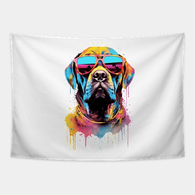 Dog with sunglasses Tapestry by megaphone