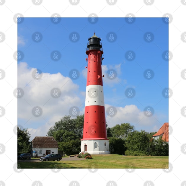 Red and White Lighthouse on Pellworm Island by Christine aka stine1