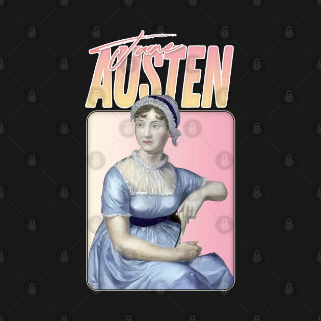 Jane Austen - Retro Aesthetic Fan Design by DankFutura