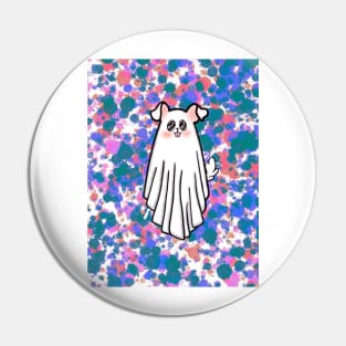 Ghost Puppy with Confetti Pin