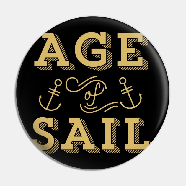 Age of Sail Vintage Nautical Sailing Text Pin by ballhard