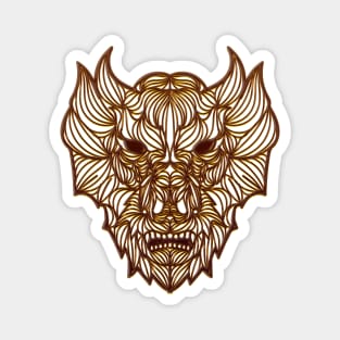 Copper Dragon Mask Magnet