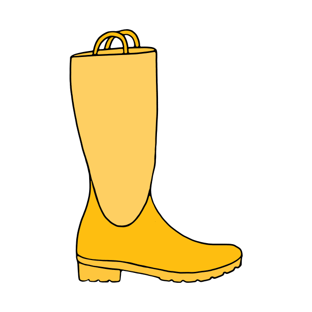 Yellow Rain Boots by murialbezanson