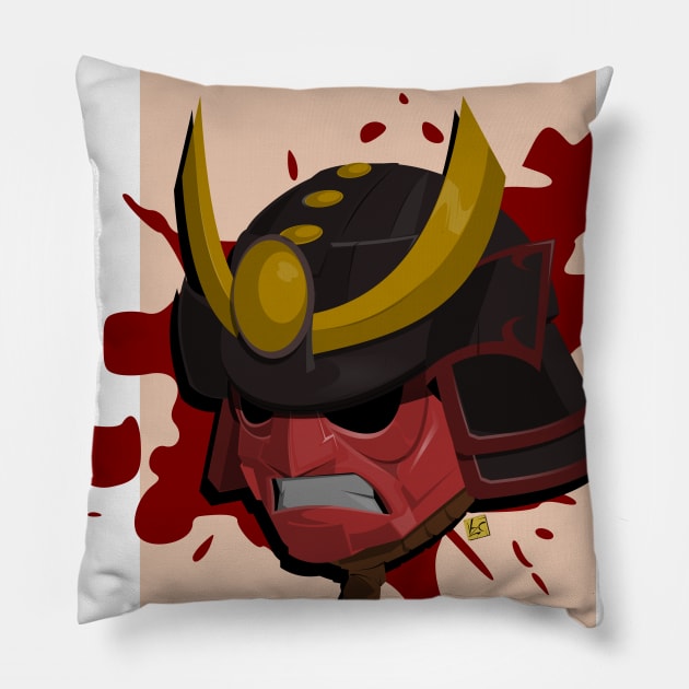 Samurai Helmet Pillow by vhzc