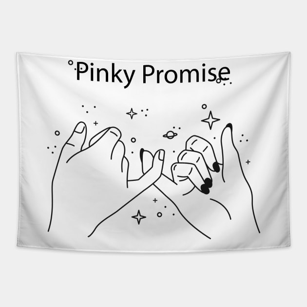 Pinky Promise Tapestry by Mako Design 