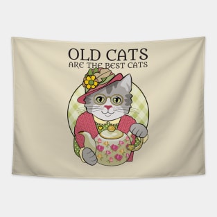 Old Cats are the Best Cats Tapestry