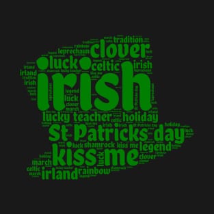 leprechaun st patricks day hat shamrock T-Shirt