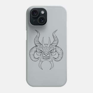 Devil Mask Black Lines Phone Case