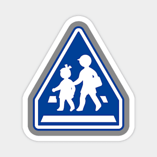 Japanese Children Crossing Sign Magnet