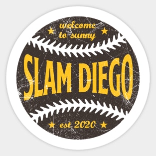 Vintage Slam Diego San Diego City Skyline Baseball Gameday