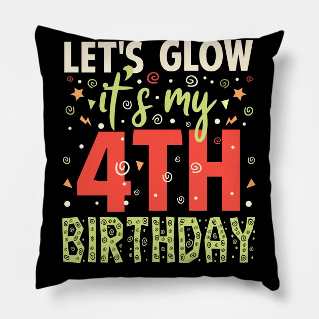 I'ts My 4th Birthday Gift Pillow by Tesszero