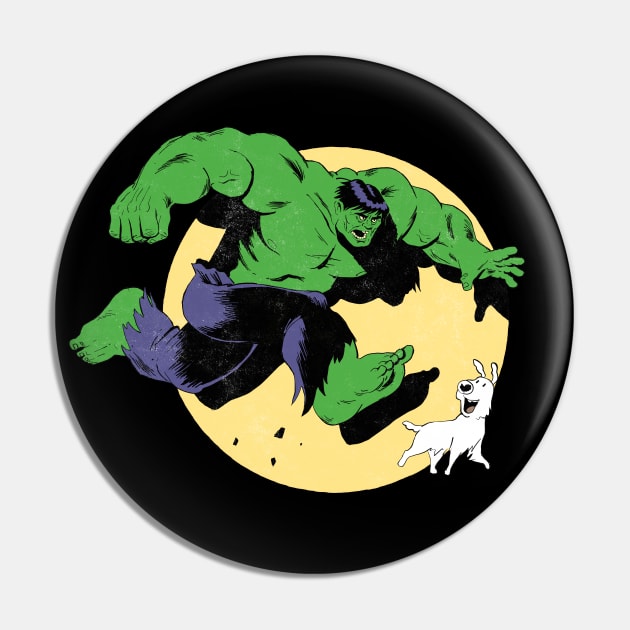 Adventures of Green Man and Dog Pin by JimBryson