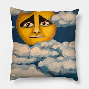 peeking through the clouds Pillow