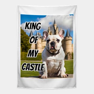 King of My Castle Frenchie Tapestry