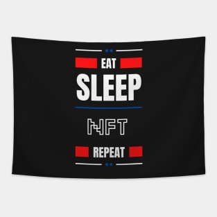 Eat Sleep Nft Repeat Tapestry