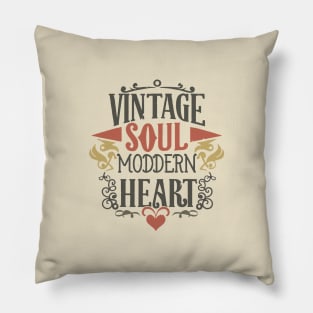 Vintage soul, modern heart Pillow