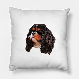 Cavalier king charles spaniel Tri Pillow