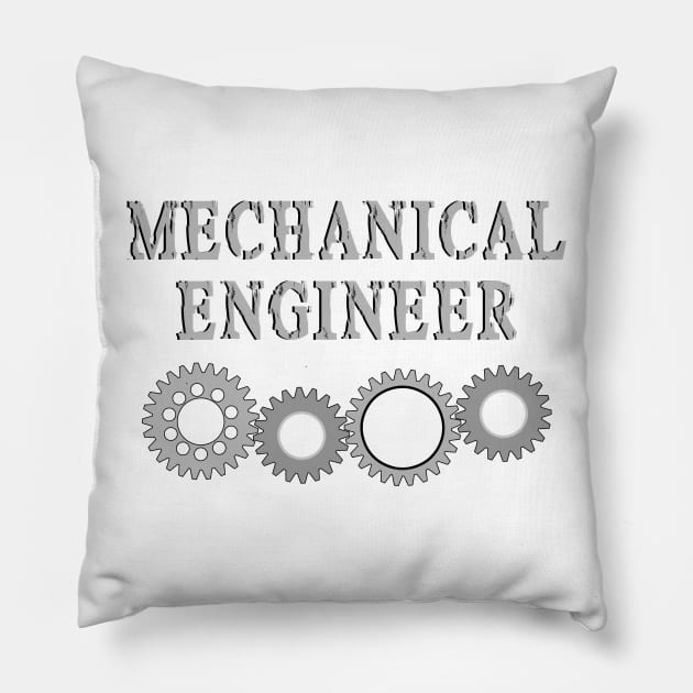 Mechanical Engineer Gears Pillow by Barthol Graphics