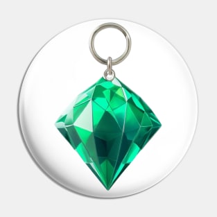 Emerald Keychain Pin