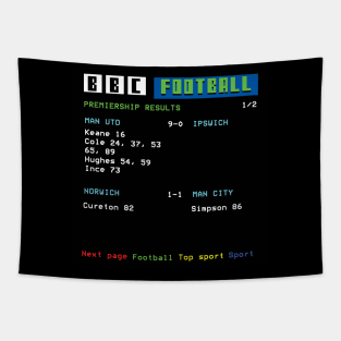 90s Nostalgia TV Football Results Dad Gift Tapestry